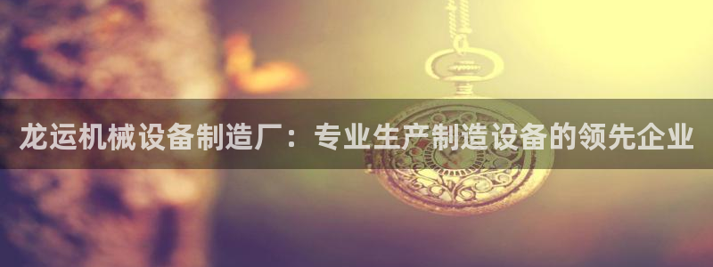 金年会手机版登录：龙运机械设备制造厂：专业生产制造设备的领先企业