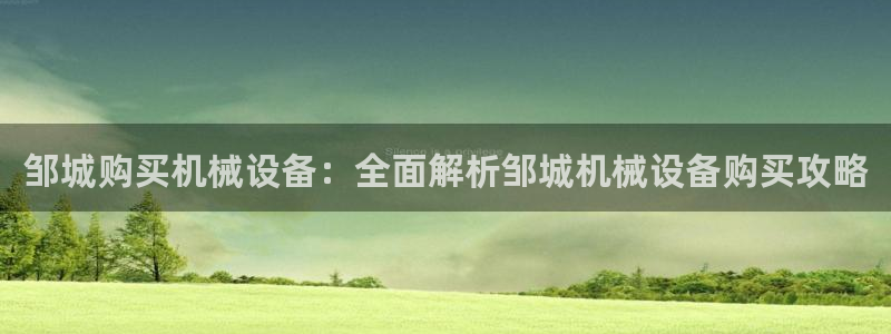 金年会体育网页版：邹城购买机械设备：全面解析邹城机械设备购买攻略