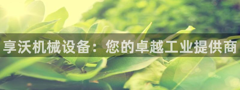 金年会官方入口首页网站下载：享沃机械设备：您的卓越工业提供商