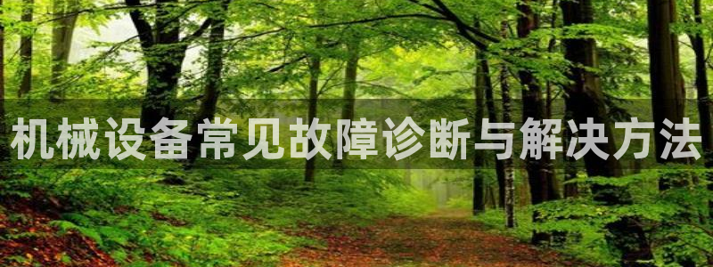 金年会平台官网登录：机械设备常见故障诊断与解决方法