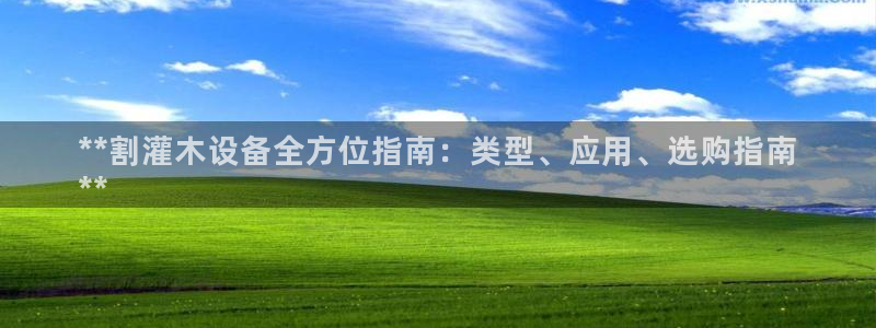 金年会mg官方在线电子游戏：**割灌木设备全方位指南：类型、应用、选购指南
**