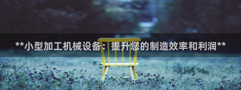 金年会官方在线登录网站：**小型加工机械设备：提升您的制造效率和利润**