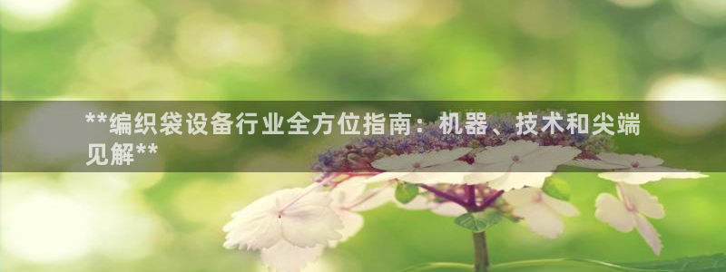 金年会官方登录入口：**编织袋设备行业全方位指南：机器、技术和尖端
见解**