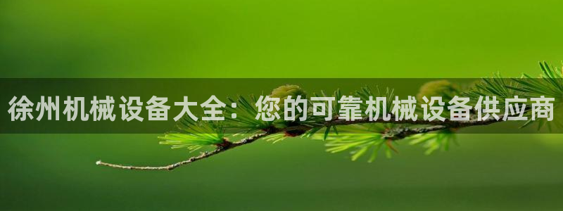 金年会官方在线入口网站2023：徐州机械设备大全：您的可靠机械设备供应商